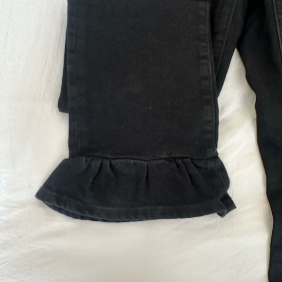 Black Ruffle Hem Jeans - Picture 2 of 3